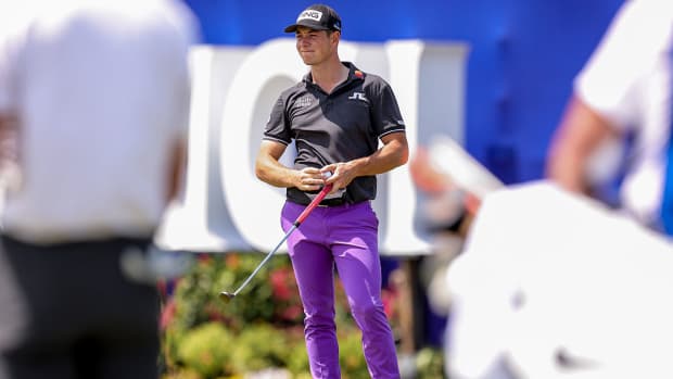 Viktor Hovland plays the 2021 Zurich Classic in New Orleans.